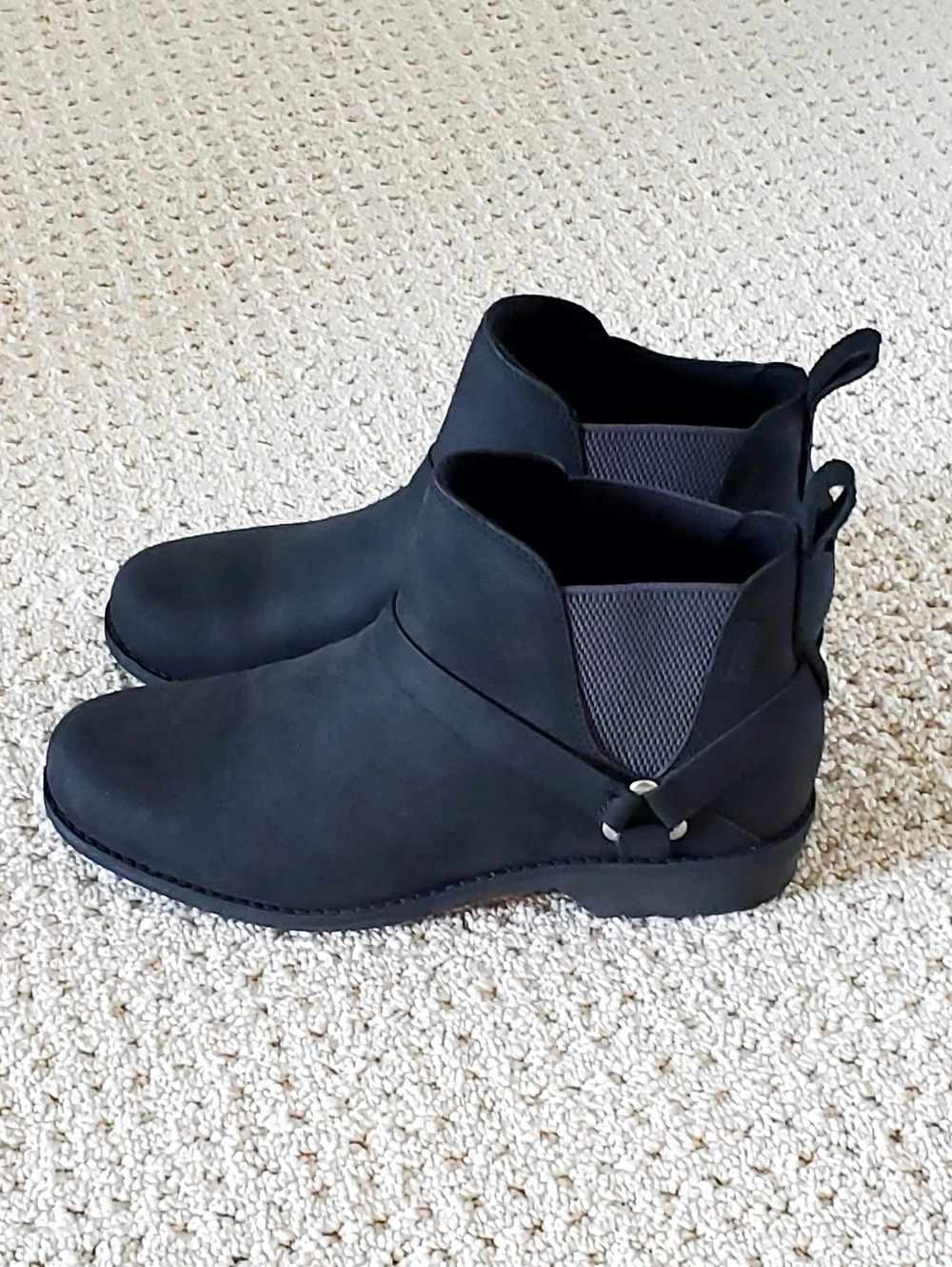 Teva Ellery Chelsea FG Waterproof Leather Ankle Boot, Black, Wm 9, NEW! - Picture 5 of 16